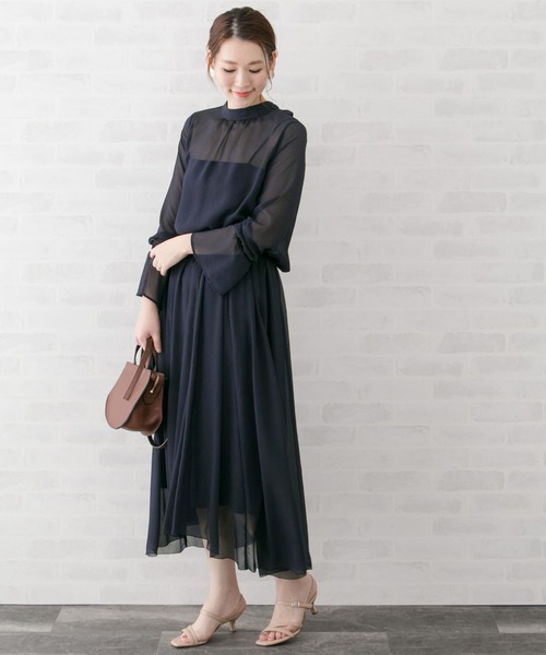 URBAN RESEARCH ROSSO WOMEN(アーバンリサーチ ロッソ)の「アシンメトリーギャザースカート(スカート・レディース・ネイビー/ミント・38/36)」の11枚目の写真