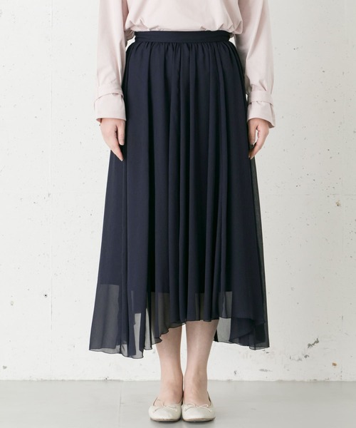 URBAN RESEARCH ROSSO WOMEN(アーバンリサーチ ロッソ)の「アシンメトリーギャザースカート(スカート・レディース・ネイビー/ミント・38/36)」の16枚目の写真