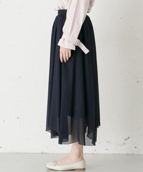 URBAN RESEARCH ROSSO WOMEN(アーバンリサーチ ロッソ)の「アシンメトリーギャザースカート(スカート・レディース・ネイビー/ミント・38/36)」の17枚目の写真