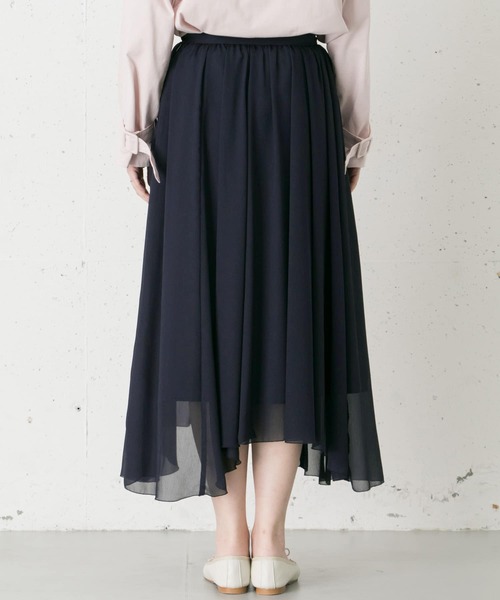 URBAN RESEARCH ROSSO WOMEN(アーバンリサーチ ロッソ)の「アシンメトリーギャザースカート(スカート・レディース・ネイビー/ミント・38/36)」の18枚目の写真