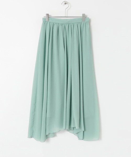 URBAN RESEARCH ROSSO WOMEN(アーバンリサーチ ロッソ)の「アシンメトリーギャザースカート(スカート・レディース・ネイビー/ミント・38/36)」の19枚目の写真