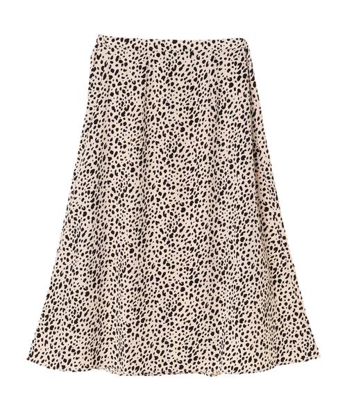 YECCA VECCA（イェッカヴェッカ）の「・ダルメ柄Aラインスカート（スカート・レディース・グレー/オフホワイト・FREE）」の3枚目の写真