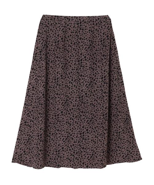 YECCA VECCA（イェッカヴェッカ）の「・ダルメ柄Aラインスカート（スカート・レディース・グレー/オフホワイト・FREE）」の4枚目の写真