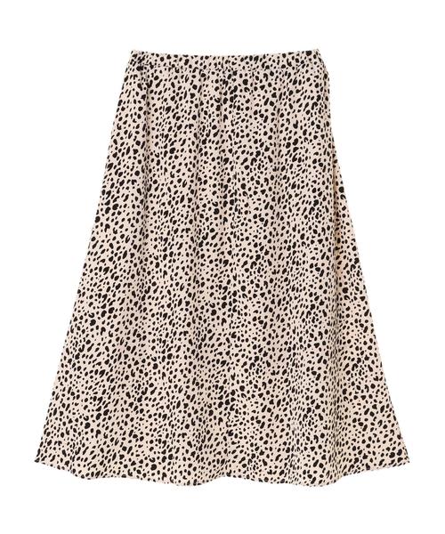 YECCA VECCA（イェッカヴェッカ）の「・ダルメ柄Aラインスカート（スカート・レディース・グレー/オフホワイト・FREE）」の9枚目の写真