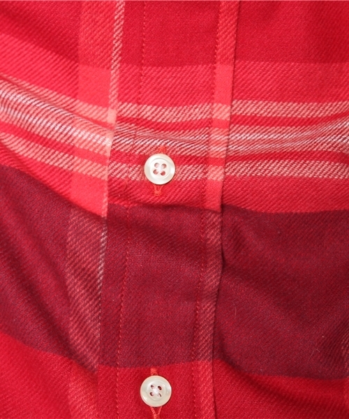 SHIPS for women（シップスフォーウィメン）の「INDIVIDUALIZED SHIRT:フランネルチェック ボーダー（シャツ/ブラウス・レディース・レッド/ライトブルー/ネイビー・ONE SIZE）」の11枚目の写真