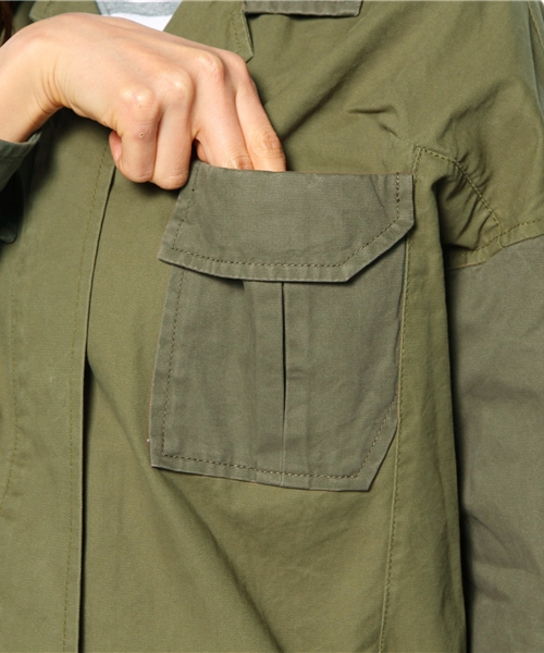 Ray BEAMS（レイビームス）の「Ray BEAMS / バイカラーミリタリーブルゾン（ブルゾン・レディース・オリーブ・ONE SIZE）」の8枚目の写真