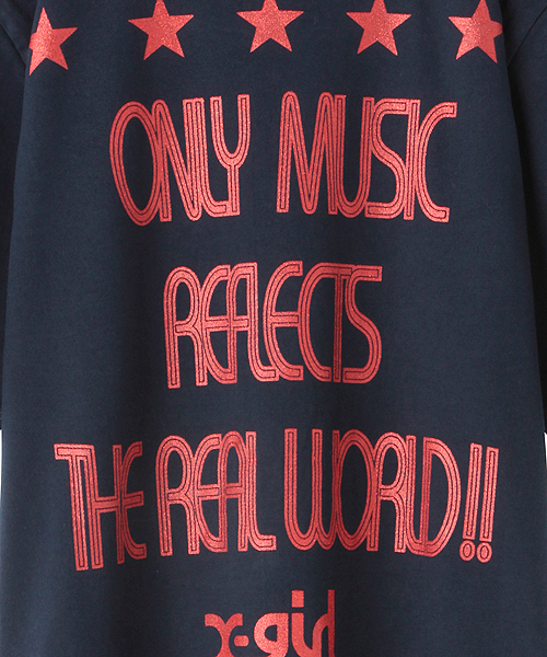 X-girl(エックスガール)の「FACE S/S TEE(Tシャツ/カットソー・レディース・ホワイト/ブラック/ピンク/ネイビー・1/2)」の7枚目の写真