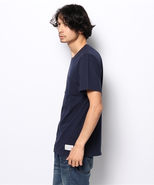 BEAMS（ビームス）の「○S/DOUBLE×BEAMS / 別注 FOUR TEE（Tシャツ/カットソー・メンズ・ホワイト/ネイビー・MEDIUM/LARGE/SMALL/X-LARGE）」の7枚目の写真