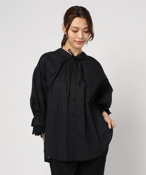 rps（アールピーエス）の「ボリューム袖コットンブラウス（シャツ/ブラウス・レディース・オフホワイト/ブラック/ベージュ・M）」の7枚目の写真