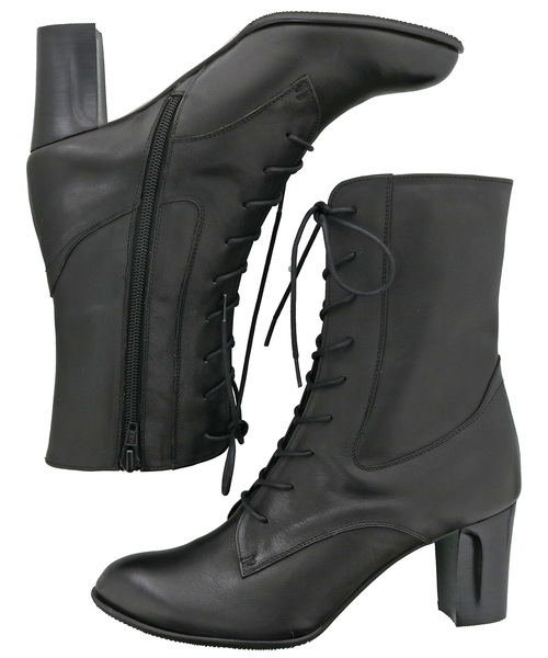 apres（アプレ）の「〈apres（アプレ）〉レースアップブーツ（ブーツ・レディース・グレー/レッド/ブラック・23.0cm/23.5cm/22.5cm/24.0cm/24.5cm）」の5枚目の写真