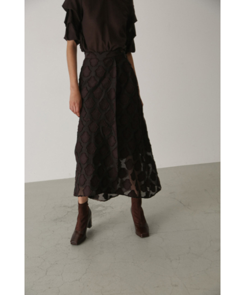 新品　RIM.ARK Hicks jacquard long SK　ブラック黒 2025，新作登場 RIM.ARK Hicks jacquard long SK