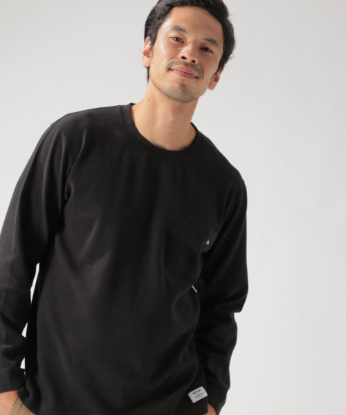 BAYFLOW(ベイフロー)の「BCスムースクルーネックL/S Tシャツ(Tシャツ/カットソー・メンズ・ホワイト/グレー/ブラック・MEDIUM/LARGE/SMALL)」の1枚目の写真