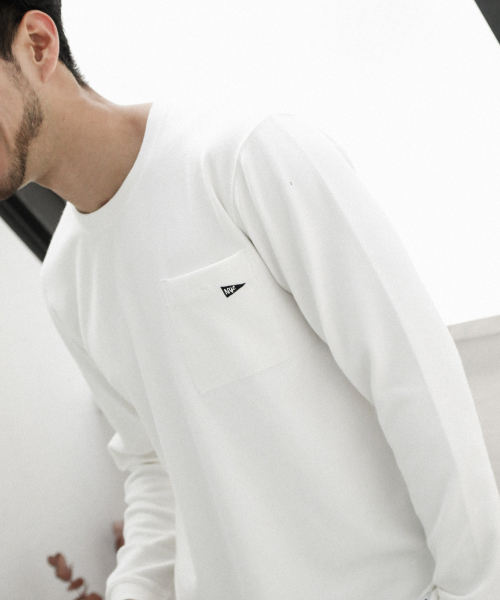 BAYFLOW(ベイフロー)の「BCスムースクルーネックL/S Tシャツ(Tシャツ/カットソー・メンズ・ホワイト/グレー/ブラック・MEDIUM/LARGE/SMALL)」の13枚目の写真