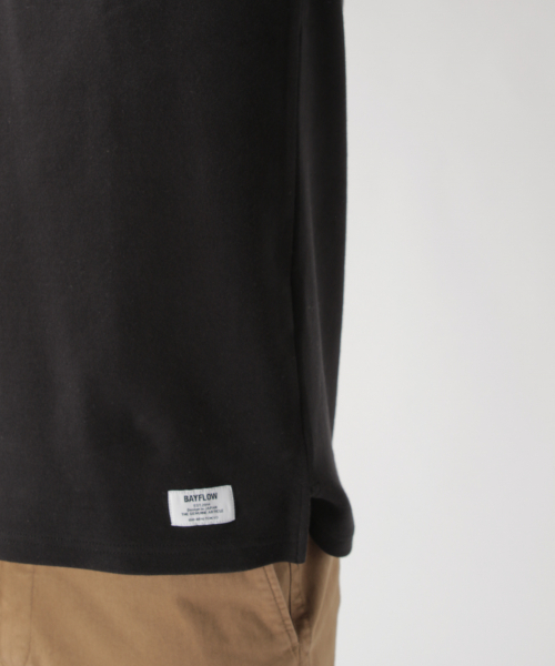 BAYFLOW(ベイフロー)の「BCスムースクルーネックL/S Tシャツ(Tシャツ/カットソー・メンズ・ホワイト/グレー/ブラック・MEDIUM/LARGE/SMALL)」の18枚目の写真