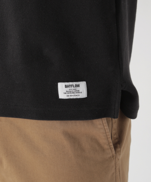 BAYFLOW(ベイフロー)の「BCスムースクルーネックL/S Tシャツ(Tシャツ/カットソー・メンズ・ホワイト/グレー/ブラック・MEDIUM/LARGE/SMALL)」の15枚目の写真