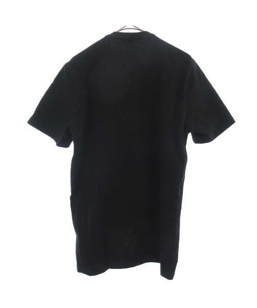 国内正規 クロムハーツ ヘンリーネッククロスパッチTシャツ ブラック ブランド古着】フレアボタンヘンリーネックレザークロスパッチ半袖T
