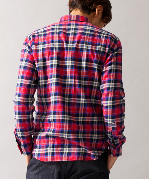 BEAUTY&YOUTH UNITED ARROWS(ビューティーアンドユースユナイテッドアローズ)の「【WEB限定】by ∴ レギュラーカラー ネルシャツ◆(シャツ/ブラウス・メンズ・レッド/マスタード/ネイビー/ブラック/オフホワイト・SMALL/LARGE/X-LARGE/MEDIUM)」の9枚目の写真