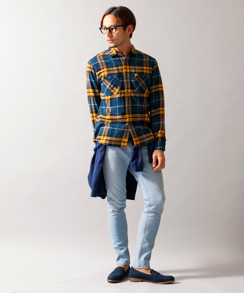 BEAUTY&YOUTH UNITED ARROWS(ビューティーアンドユースユナイテッドアローズ)の「【WEB限定】by ∴ レギュラーカラー ネルシャツ◆(シャツ/ブラウス・メンズ・レッド/マスタード/ネイビー/ブラック/オフホワイト・SMALL/LARGE/X-LARGE/MEDIUM)」の11枚目の写真