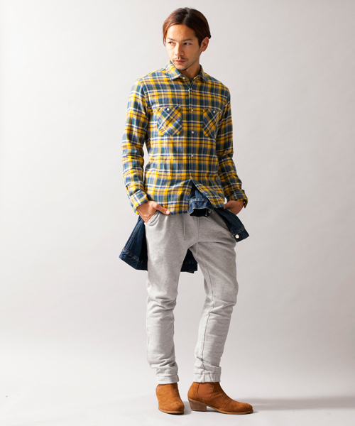 BEAUTY&YOUTH UNITED ARROWS（ビューティーアンドユースユナイテッドアローズ）の「【WEB限定】by ∴ レギュラーカラー ネルシャツ◆（シャツ/ブラウス・メンズ・オフホワイト/ブラック/ネイビー/マスタード/レッド・LARGE/MEDIUM/X-LARGE/SMALL）」の16枚目の写真