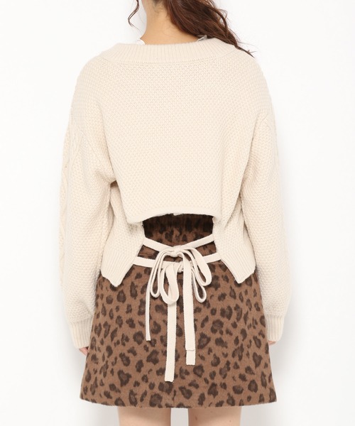 Heather(ヘザー)の「バックリボンケーブルニット 867423(ニット/セーター・レディース・アイボリー/ブラック/サックスブルー・FREE)」の13枚目の写真