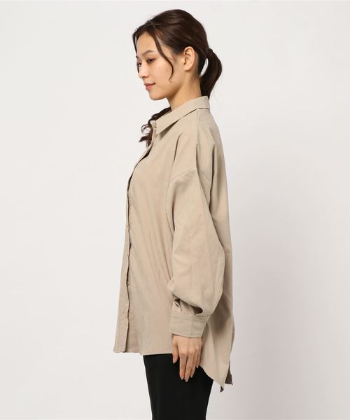 n'ee-ne（ネーネ）の「バックプリーツ　ツイルピーチ切替ブラウス（シャツ/ブラウス・レディース・ベージュ/ブラウン/ブラック/モカ/ミント・FREE）」の12枚目の写真