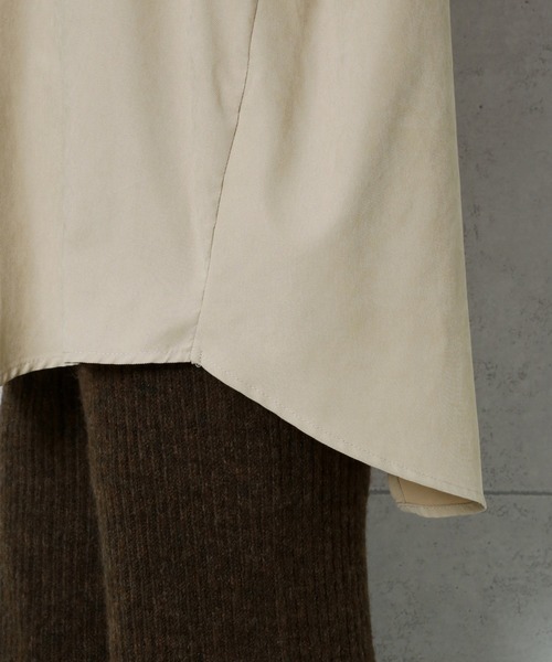 n'ee-ne（ネーネ）の「バックプリーツ　ツイルピーチ切替ブラウス（シャツ/ブラウス・レディース・ベージュ/ブラウン/ブラック/モカ/ミント・FREE）」の17枚目の写真