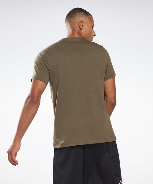 Reebok(リーボック)の「グラフィック シリーズ リニア ロゴ Tシャツ / Graphic Series Linear Logo Tee(Tシャツ/カットソー・メンズ・ホワイト/ブラック/ターコイズブルー/グレー/ブラック×ホワイト/ネイビー/アーミー・XXX-LARGE/XXXX-LARGE/LARGE/MEDIUM/X-LARGE/SMALL/XX-LARGE/X-SMALL)」の10枚目の写真