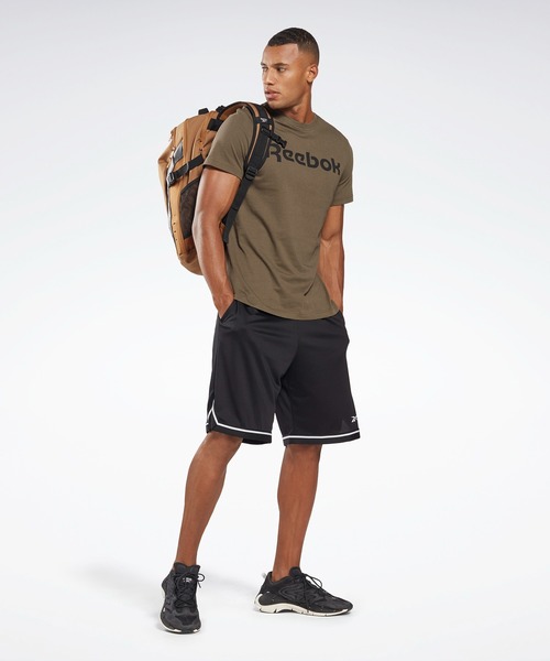 Reebok(リーボック)の「グラフィック シリーズ リニア ロゴ Tシャツ / Graphic Series Linear Logo Tee(Tシャツ/カットソー・メンズ・ホワイト/ブラック/ターコイズブルー/グレー/ブラック×ホワイト/ネイビー/アーミー・XXX-LARGE/XXXX-LARGE/LARGE/MEDIUM/X-LARGE/SMALL/XX-LARGE/X-SMALL)」の13枚目の写真