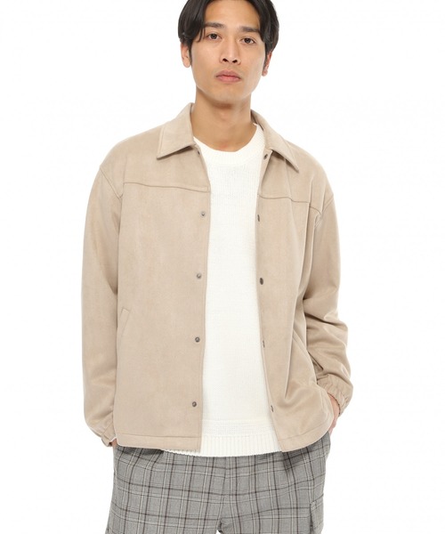 LAKOLE(ラコレ)の「フェイクスエードコーチジャケット / LAKOLE(ブルゾン・メンズ・スモーク/サンドグレー/アクア・MEDIUM/LARGE)」の11枚目の写真
