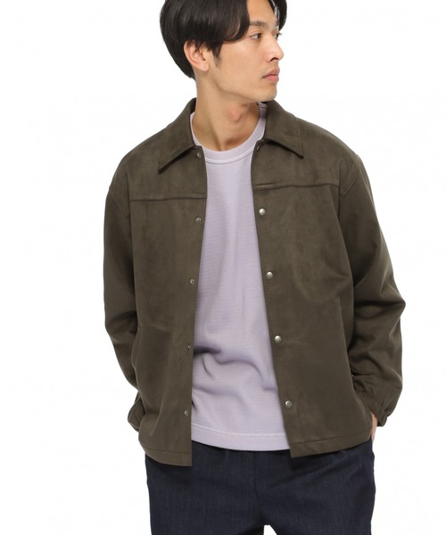 LAKOLE(ラコレ)の「フェイクスエードコーチジャケット / LAKOLE(ブルゾン・メンズ・スモーク/サンドグレー/アクア・MEDIUM/LARGE)」の12枚目の写真