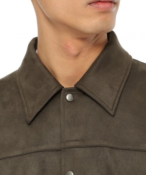 LAKOLE(ラコレ)の「フェイクスエードコーチジャケット / LAKOLE(ブルゾン・メンズ・スモーク/サンドグレー/アクア・MEDIUM/LARGE)」の16枚目の写真