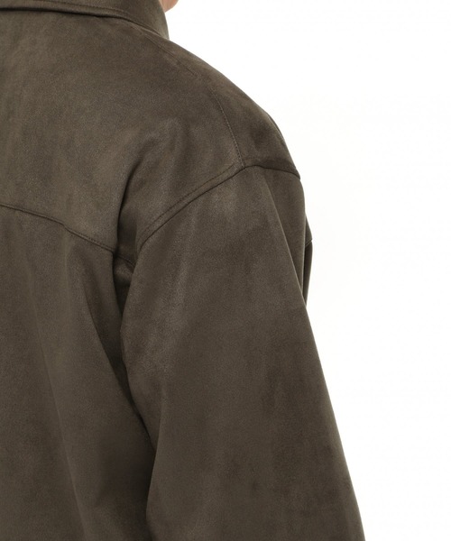 LAKOLE(ラコレ)の「フェイクスエードコーチジャケット / LAKOLE(ブルゾン・メンズ・スモーク/サンドグレー/アクア・MEDIUM/LARGE)」の19枚目の写真
