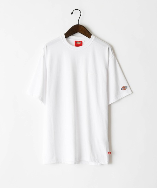 Dickies(ディッキーズ)の「Dickies別注 ロゴ刺繍オーバーサイズ半袖カットソー(Tシャツ/カットソー・メンズ・ホワイト/ブラック/ダークグリーン/ベージュ/ネイビー/ブラウン・S/M/L)」の8枚目の写真