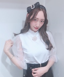 Swankiss�i�X�����L�X�j�́uAD high neck dot����TOPS�i�V���c/�u���E�X�j�v