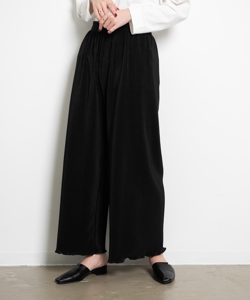 Aunt Marie's（アントマリーズ）の「AUNT MARIE’S　カットスムースマイクロプリーツパンツ（その他パンツ・レディース・ブラック/モカ/その他・FREE）」の8枚目の写真