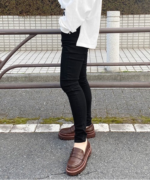 PairPair（ペアペア）の「ハイウエストデニムスキニーパンツ（デニムパンツ・レディース・インディゴブルー/ブラック・SMALL/MEDIUM/LARGE）」の18枚目の写真