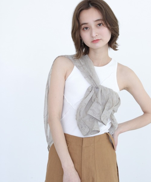 セール Cleio ノベルティー対象 アメリカンスリーブメロータンク タンクトップ カップ付き タンクトップ Cleio クレイオ のファッション通販 Zozotown