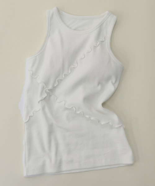 CLEIO（クレイオ）の「【CLEIO】アメリカンスリーブメロータンク（タンクトップ・レディース・アイボリー/ラベンダー/ライトベージュ・FREE）」の5枚目の写真
