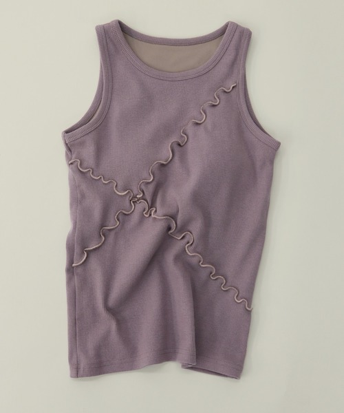 CLEIO（クレイオ）の「【CLEIO】アメリカンスリーブメロータンク（タンクトップ・レディース・アイボリー/ラベンダー/ライトベージュ・FREE）」の7枚目の写真