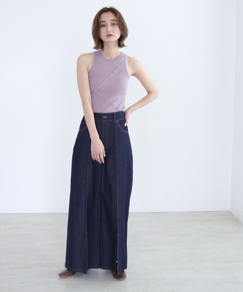 CLEIO（クレイオ）の「【CLEIO】アメリカンスリーブメロータンク（タンクトップ・レディース・アイボリー/ラベンダー/ライトベージュ・FREE）」の20枚目の写真