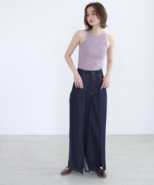 CLEIO（クレイオ）の「【CLEIO】アメリカンスリーブメロータンク（タンクトップ・レディース・アイボリー/ラベンダー/ライトベージュ・FREE）」の19枚目の写真