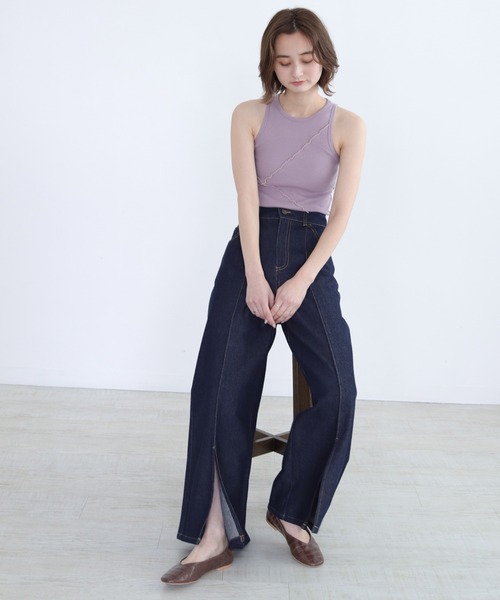 CLEIO（クレイオ）の「【CLEIO】アメリカンスリーブメロータンク（タンクトップ・レディース・アイボリー/ラベンダー/ライトベージュ・FREE）」の17枚目の写真