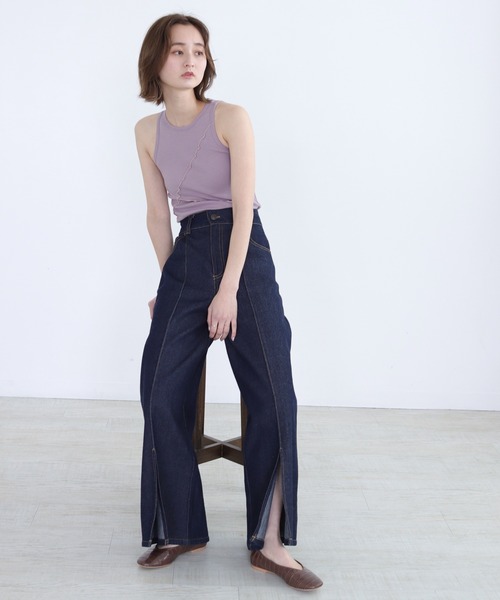 CLEIO（クレイオ）の「【CLEIO】アメリカンスリーブメロータンク（タンクトップ・レディース・アイボリー/ラベンダー/ライトベージュ・FREE）」の16枚目の写真