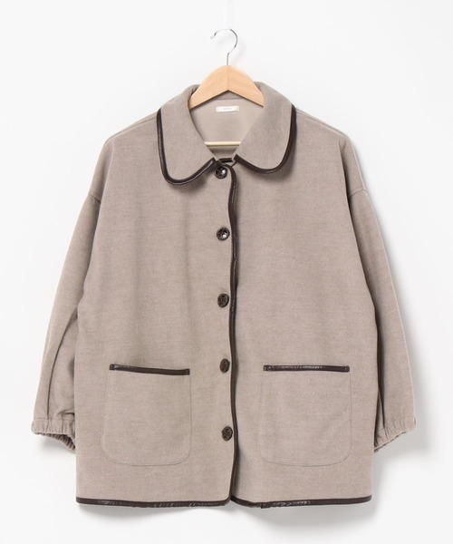 apres jour(アプレジュール)の「【大きいサイズ】パイピングショートコート【ZOZOTOWN限定アイテム】 20AW☆(ダウンジャケット/コート・レディース・モカ/ライトベージュ・X-LARGE)」の11枚目の写真