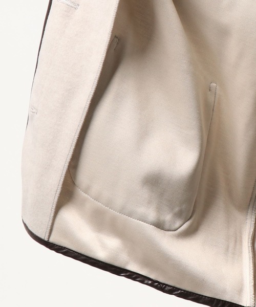 apres jour(アプレジュール)の「【大きいサイズ】パイピングショートコート【ZOZOTOWN限定アイテム】 20AW☆(ダウンジャケット/コート・レディース・モカ/ライトベージュ・X-LARGE)」の7枚目の写真