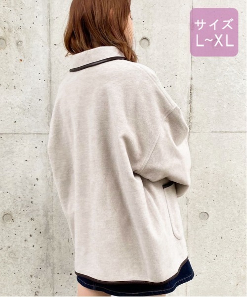 apres jour(アプレジュール)の「【大きいサイズ】パイピングショートコート【ZOZOTOWN限定アイテム】 20AW☆(ダウンジャケット/コート・レディース・モカ/ライトベージュ・X-LARGE)」の18枚目の写真