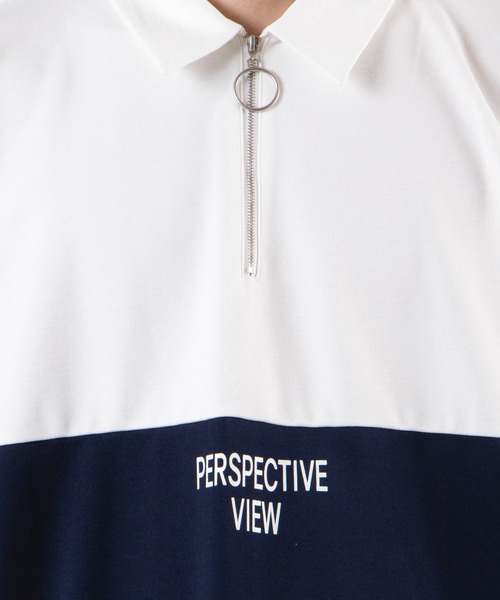 WEGO（ウィゴー）の「WEGO/ドルマンハーフジップ5分袖プルオーバー（Tシャツ/カットソー・メンズ・ホワイト/ベージュ・MEDIUM/LARGE）」の14枚目の写真