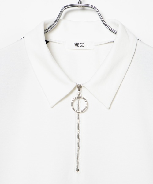 WEGO（ウィゴー）の「WEGO/ドルマンハーフジップ5分袖プルオーバー（Tシャツ/カットソー・メンズ・ホワイト/ベージュ・MEDIUM/LARGE）」の21枚目の写真
