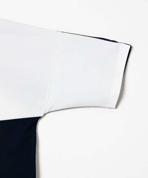 WEGO（ウィゴー）の「WEGO/ドルマンハーフジップ5分袖プルオーバー（Tシャツ/カットソー・メンズ・ホワイト/ベージュ・MEDIUM/LARGE）」の9枚目の写真