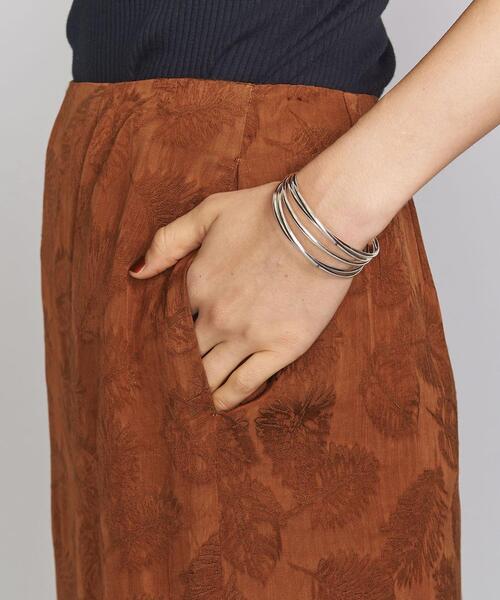 BEAUTY&YOUTH UNITED ARROWS（ビューティーアンドユースユナイテッドアローズ）の「BY リーフジャカードIラインマキシスカート  о（スカート・レディース・ネイビー/グレー/オレンジ系その他・LARGE/MEDIUM/SMALL）」の7枚目の写真